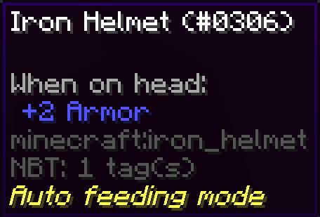 Скриншот мода Auto Feeder Helmet [NEOFORGE/FORGE] #2705