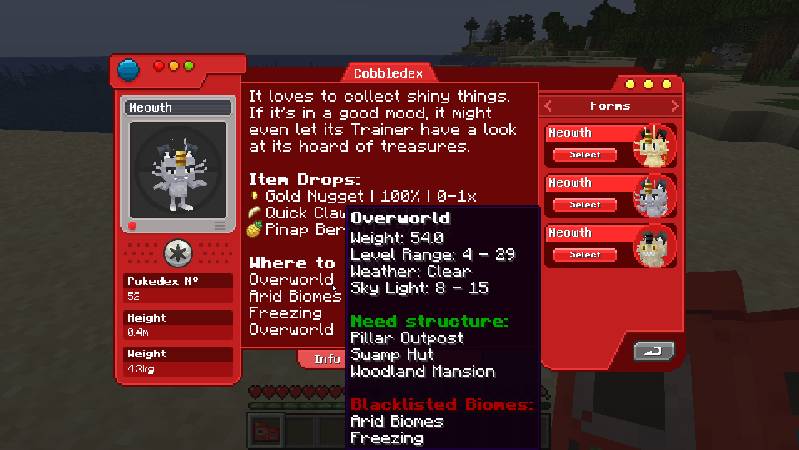Скриншот мода Cobblemon Pokédex (Cobbledex) #4889