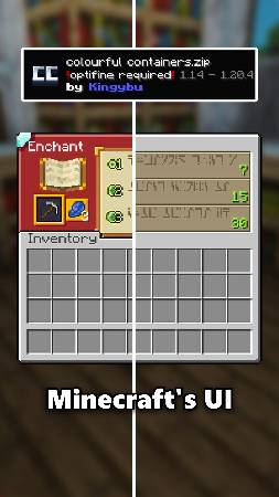 Скриншот мода Colourful Containers GUI #1000