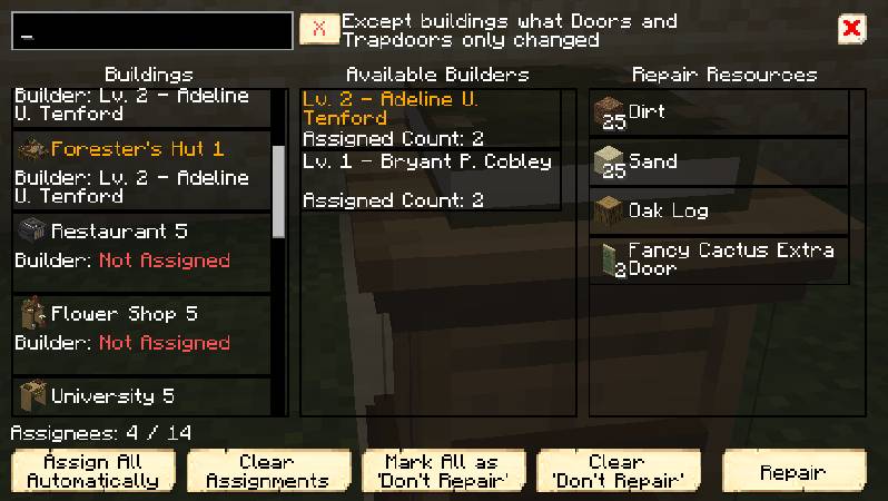 Скриншот мода Tweaks addon for MineColonies #1221