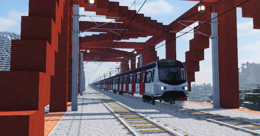 Скриншот мода Minecraft Transit Railway (Automated trains, planes, and more!) #4843