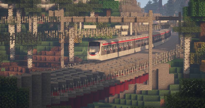 Скриншот мода Minecraft Transit Railway (Automated trains, planes, and more!) #4845