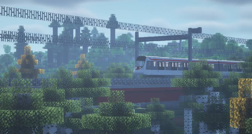 Скриншот мода Minecraft Transit Railway (Automated trains, planes, and more!) #4848