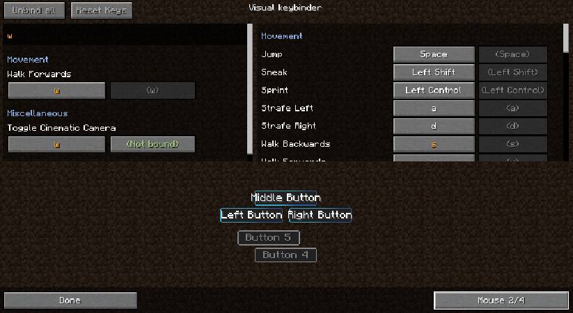 Скриншот мода Raw's Visual keybinder #5541