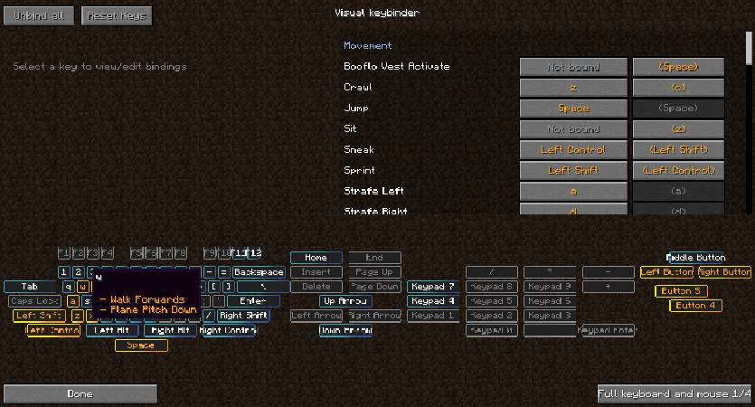 Скриншот мода Raw's Visual keybinder #5546