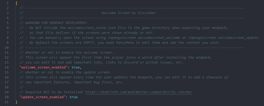 Скриншот мода Welcome Screen (Modpack Utils Series) #5516